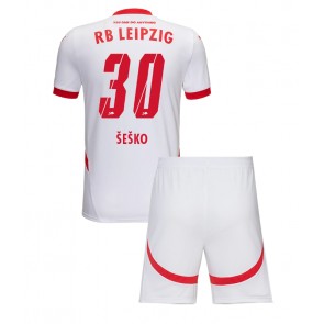 RB Leipzig Benjamin Sesko #30 Domaci Dres za Dječji 2024-25 Kratak Rukavima (+ kratke hlače)